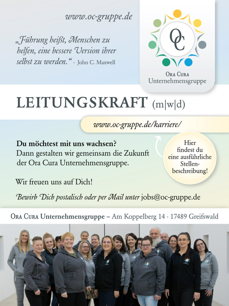 Leitungskraft Physiotherapie Greifswald Ora Cura